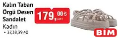 KALIN TABAN ÖRGÜ DESEN SANDALET KADIN KALIN TABAN ÖRGÜ DESEN SANDALET KADIN